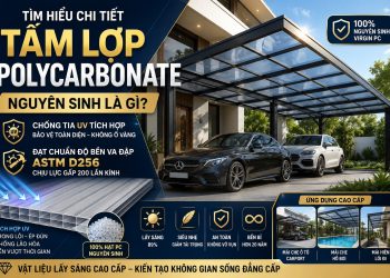 Tấm lợp Polycarbonate nguyên sinh là gì và ứng dụng kiến trúc