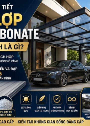 Tấm lợp Polycarbonate nguyên sinh là gì và ứng dụng kiến trúc