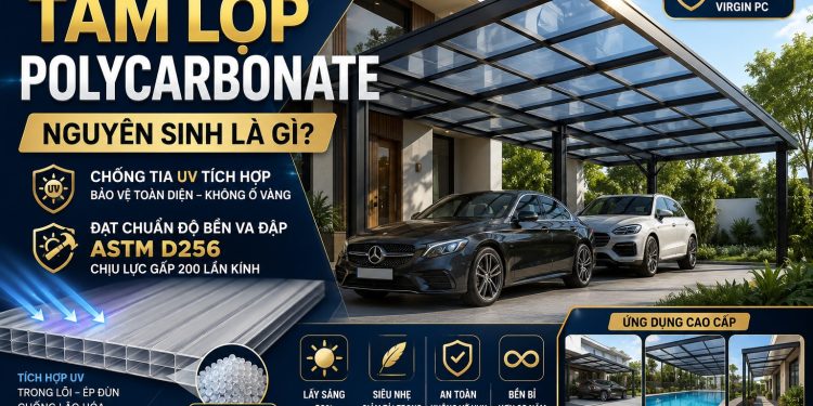 Tấm lợp Polycarbonate nguyên sinh là gì và ứng dụng kiến trúc