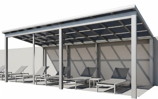 7 vật liệu phù hợp cho mái che hồ bơi bền bỉ và sang trọng nhất